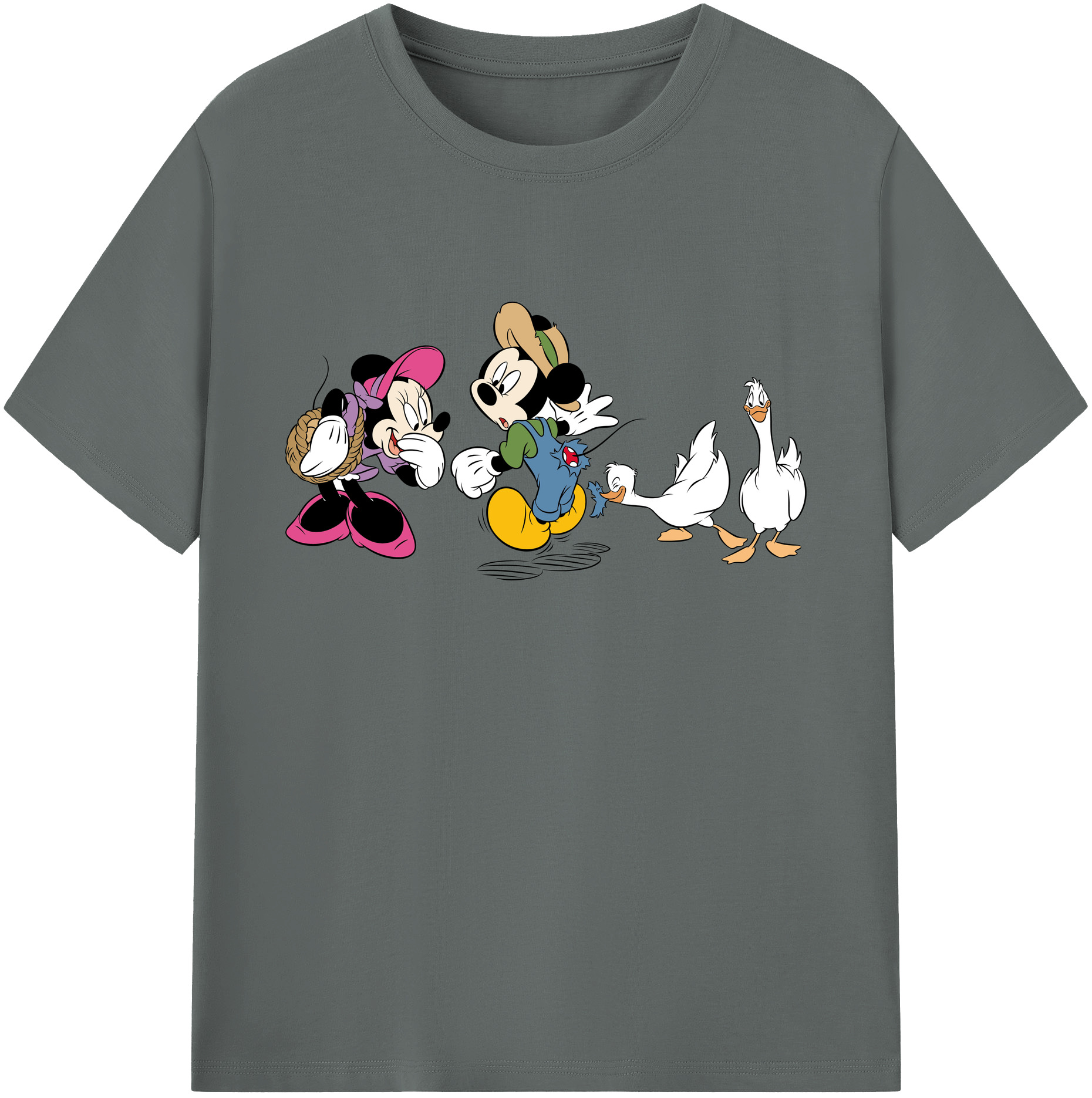 ミッキーマウス Mickey Mouse 綿100％ メンズ半袖Tシャツ｜肌触りやわらか＆通気性